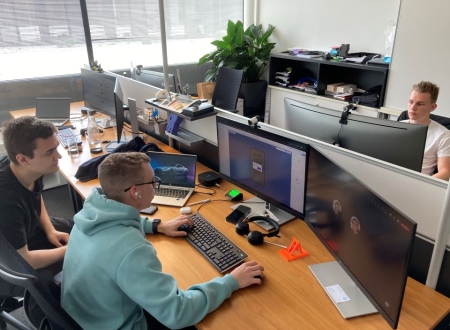 Erstes Team von Greiner beim Lehrlingshackathon OÖ 2023.