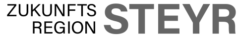 Logo der Zukunftsregion Steyr auf weißem Grund